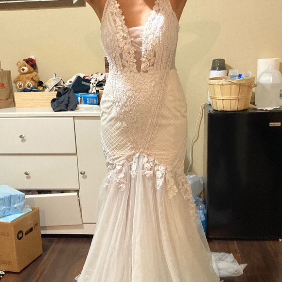Handmade Mermaid Wedding Dress - Picture 11 of 13
